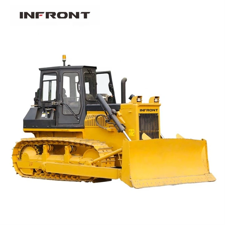 Grand bulldozer hydraulique sur chenilles