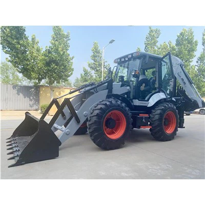 Chargeuse-pelleteuse occupée à deux têtes